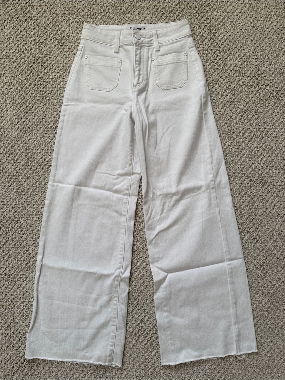 PAIGE ANNESA Wide Leg Jeans in White